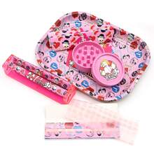 9pcs/ Set, Rolling Tray Smoking Set, With Rolling Tray, Grinder, Cigarette Holder Filter Accessories, Household Gadgets, Smoking Accessories, Holiday Gifts, Birthday Presents, Halloween And Christmas Gifts - 黑色 - 查看 5