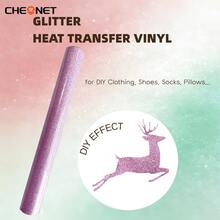CHEONET Glitter Heat Transfer Vinyl Roll - Vibrant Multi-Color Heat Transfer Vinyl For DIY Fabric Name Tags, T-Shirts And Party Decorations, Easy To Cut, Perfect Iron-On Vinyl For DIY Fabric Projects And Garment Design - Multicolor - View 78