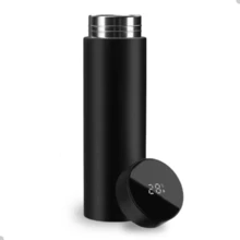 500ml Stainless Steel Smart Thermometer Bottle With Digital LED Display For Gym, Work, Office, Hot And Cold Water And Coffee - màu đen - Xem 2