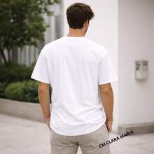Camisa Masculina Academia Shopping Conforto E Qualidade ESTRELA RAIO Tecido Premium ENVIO IMEDIATO - Branco - Visão 3