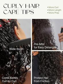 Jerry Curly 3 In 1 Half Wig Drawstring Band Wear Go Wig Invisible Hairline Human Hair Wigs Glueless Put On And Go Beginner Friendly Deep Wave Wigs Human Hair Drawstring Headband Wig For Women - Natural Black - Xem 7