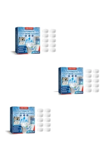 JUE FISH 10 Peças/30 Peças Comprimidos Efervescentes para Limpeza de Banheiro, Limpador de Banheiro, Desodorizante, Removedor de Manchas, Aromatizante de Longa Duração. Para melhores resultados, coloque o produto no vaso sanitário e deixe de molho por 30 minutos, depois use com uma escova de banheiro. Mantém a frescura por até 12 horas. - Estado sólido - Visão 9