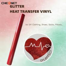 CHEONET Glitter Heat Transfer Vinyl Roll - Vibrant Multi-Color Heat Transfer Vinyl For DIY Fabric Name Tags, T-Shirts And Party Decorations, Easy To Cut, Perfect Iron-On Vinyl For DIY Fabric Projects And Garment Design - Multicolor - View 71
