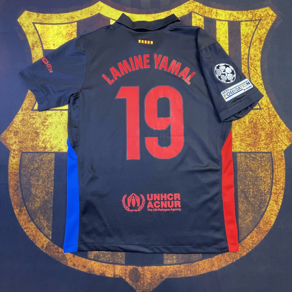 Barcelona 2024/25 Away Short Sleeve Jersey YAMAL Soccer Jersey Men's Football Shirt - màu đen - Xem 1
