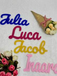 A Custom 3D Letter Sign With Your Name, A Personalized Letter Home Decor Item Suitable For Offices And Homes, And A Special Gift For Important People During The Holidays. Office Decor - Multicolor - View 3
