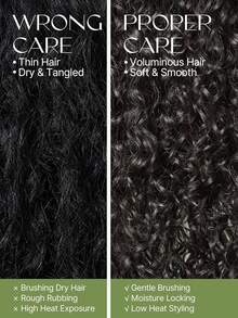 Jerry Curly 3 In 1 Half Wig Drawstring Band Wear Go Wig Invisible Hairline Human Hair Wigs Glueless Put On And Go Beginner Friendly Deep Wave Wigs Human Hair Drawstring Headband Wig For Women - Natural Black - Xem 8