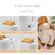 SOKANY 08111 Fully Automatic Dual-Slice Bread Toaster, 750W High Power, 7 Browning Levels, Customizable Taste, Defrost/Reheat Function, Adjustable Temperature, Fast Toasting, Stainless Steel Material, Reliable And Durable, Suitable For Home Bread Maker, Breakfast Maker, Toaster And Bread Toaster - EU E Type Plug(220-240V) - View 7