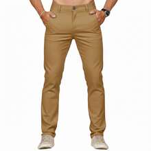 Men's Twill Pants With Elastane Men's Elastane Pants Slim Sport Pants Built-In Pocket Elegant Tailored Pants All Skinny Formal And Evening Photoshoot Daily Night Out Father's Day MEN - 米色 - 查看 1