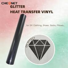 CHEONET Glitter Heat Transfer Vinyl Roll - Vibrant Multi-Color Heat Transfer Vinyl For DIY Fabric Name Tags, T-Shirts And Party Decorations, Easy To Cut, Perfect Iron-On Vinyl For DIY Fabric Projects And Garment Design - Multicolor - View 81