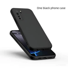 1pc Matte Black Anti-Fingerprint Soft Protective Phone Case, Minimalist Elegant Design, Compatible With All Models, GT/ Y Series Anti-Fall Scratch-Resistant Matte Black Phone Case - Black - View 2