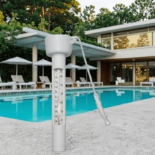 漂浮式泳池水温计，白色圆柱形泳池配件 - A - 查看 1