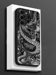 1个咆哮巨龙手机壳，黑色TPU软壳，防刮防震，兼容华为荣耀、三星Galaxy A04e/A05s/A13/A14/A15/A34/A35/A50/A52/A53/A54/S21/S22/S23/S24/S25/S25 Ultra/S25 FE/S26/S26 Plus/S26 Ultra/S26 Edge、6A/7A/8A、12T/13T/14T - 黑色 - 查看 1