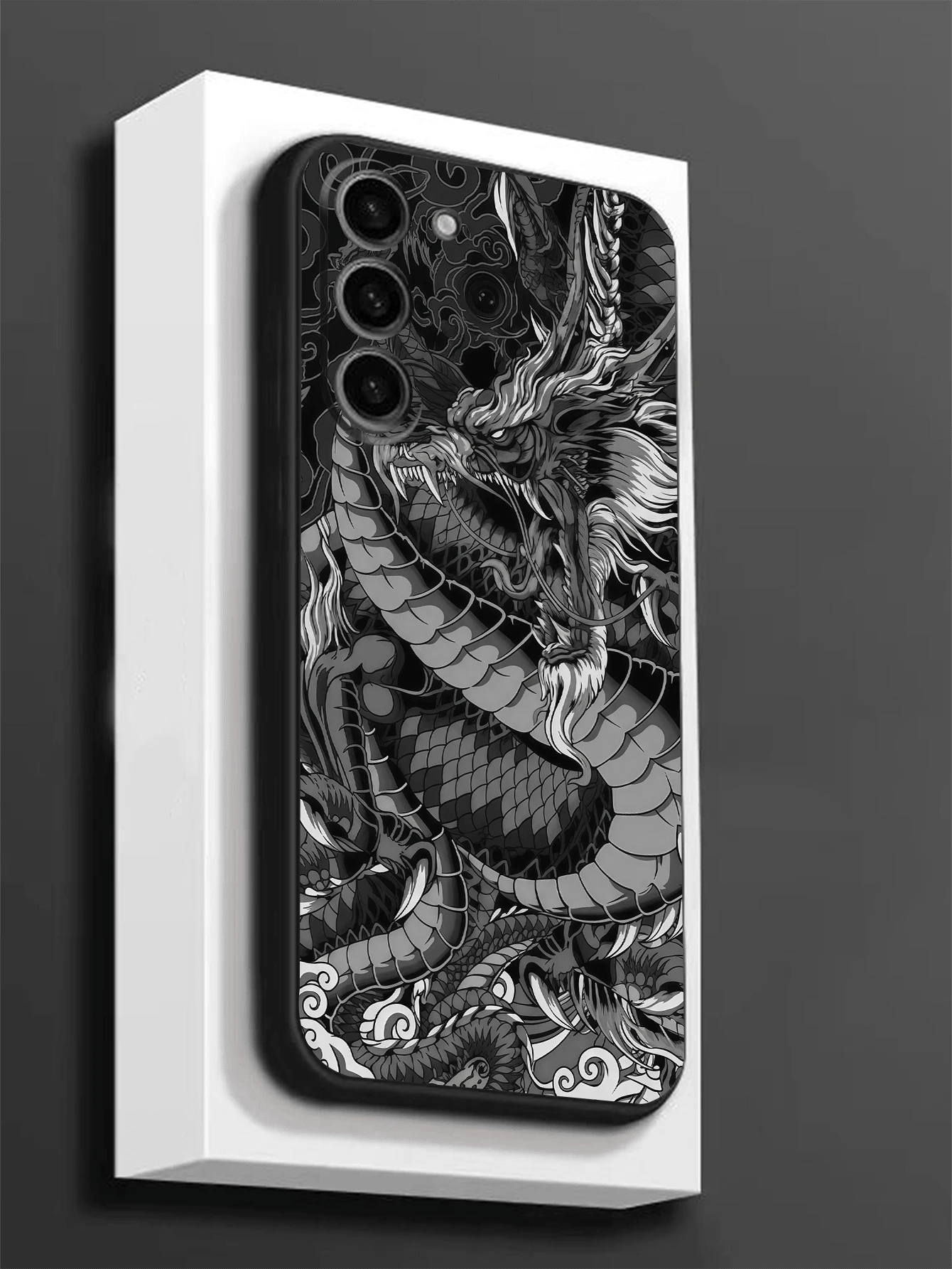 1个咆哮巨龙手机壳，黑色TPU软壳，防刮防震，兼容华为荣耀、三星Galaxy A04e/A05s/A13/A14/A15/A34/A35/A50/A52/A53/A54/S21/S22/S23/S24/S25/S25 Ultra/S25 FE/S26/S26 Plus/S26 Ultra/S26 Edge、6A/7A/8A、12T/13T/14T - 黑色 - 查看 1