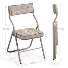 Two-Piece Folding Chair - Folding Dining Chair With Cushion, Portable And Easy To Assemble, Foldable, Extra Seating For Guests, Kitchen, Office, Wedding Party And Other Occasions, Khaki - Khaki - View 7