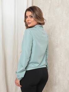 Women's Microfiber Jacket, Water Resistant And UV Protected - Versatile, Comfortable, Stylish, Fitness & Gym - Baby Green - View 6