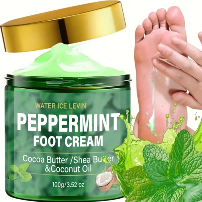 椰子足霜，专为干裂的脚后跟和足部肌肤设计，滋润干燥的脚后跟和足部肌肤，蕴含薄荷、乳木果油和椰子油，尿素配方，适用于粗糙、厚实、干燥、干裂的肌肤，预防足部干裂，令双足光滑柔软，滋养保湿。