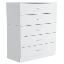 5 Drawer With Metal Handles & Runners, Unique Anti-Bowing Drawer Support, Riano Bedroom Furniture - Multicolor - View 11