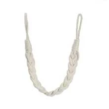 1pc Minimalist Nordic Style Linen Rope Curtain Tie Back, Handmade Knotted Curtain Strap - Multicolor - View 11