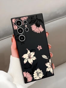 1 ốp lưng điện thoại in họa tiết hoa, vỏ mềm TPU màu đen, chống trầy xước, chống sốc, tương thích với Honor, Galaxy A/S Series, 6A/7A/8A, 12T/13T/14T, phiên bản quốc tế, không phải phiên bản nội địa. - màu đen - Xem 3
