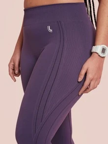 Women's Gym Leggings,  Lifting, High Capacity, Workout - Purple - View 5