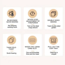 SOKANY 08111 Fully Automatic Dual-Slice Toaster, 750W High Power, 7 Browning Levels, Customizable Taste, Defrost/Reheat Function, Adjustable Temperature, Fast Toasting, Stainless Steel Material, Reliable And Durable, Suitable For Home Use As Toaster, Breakfast Maker, And Bread Maker. - EU E Type Plug(220-240V) - View 2