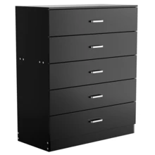 5 Drawer With Metal Handles & Runners, Unique Anti-Bowing Drawer Support, Riano Bedroom Furniture - Multicolor - View 10