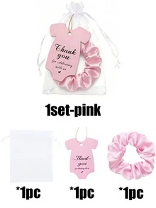 1/5/10sets-Hair Tie Party Gift Set, Friendship Gift Including Hair Ties And Organza Gift Bag. Suitable For Pop Stars, Birthdays, Weddings, Gender Revelation Ceremonies, Baby Showers, And Y2K Fan Birthday Gifts. - Multicolor - View 13