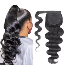 BINF Valentine's Date Look Human Hair Body Wave Ponytail With Magic Paste Warp Around Spring Flower Sea Check-In 100% Brazilian Virgin Human Hair Ponytail For Women Natural Color Valentine's Confession Look 8-24Inch Body Wave Ponytail Extension Human Hair Spring Outing Style Wrap Around Magic Paste Ponytail Clip In Spring Flower Sea Check-In Real Brazilian Virgin Human Hair Pieces Natural Black Couple Photo Shoot Style Ponytail Extension Human Hair Clip In Pony Tail Hair Extensions Early Spring Shopping Look Curly Wave Thick Natural Looking Hair Pieces Flower Sea Date Look Body Wave Human Hair Ponytail Spring Commute Style Magic Paste Warp Around Curly Human Hair Extension Valentine's Day Limited Wig - Body Wave Wrap Around Ponytail - 查看 9