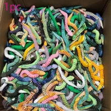 1/5/10/20 piezas Mini Serpiente Víbora 3D impresa, (Los colores y estilos del producto no se limitan a los que se muestran en la imagen) Serpiente Víbora de arte moderno de color y estilo aleatorio, modelo de juguete con articulaciones móviles y decorativa de gema - Multicolor - Ver 9