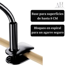 Soporte Teléfono Tableta Clip Flexible 138 Cm soporte para celular  soporte para tableta  soporte flexible para celular  soporte flexible para tableta  soporte con brazo largo soporte de celular con clip  soporte de tableta con clip  soporte ajustable para celular  soporte ajustable para tableta  soporte brazo flexible - Negro - Ver 5