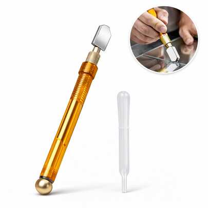 Cortador De Vidro Espelho Diamante Manual Estilete Óleo