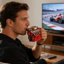 趣味复古引擎咖啡杯 V6/V8/V12 带把手不锈钢杯树脂 3D 饮水杯 父亲节礼物 - 彩色 - 查看 6