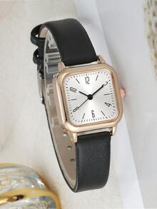 Set de 5 relojes de mujer de moda, conjunto de relojes de señora versátiles y de alta gama - Blanco - Ver 4