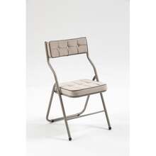 Two-Piece Folding Chair - Folding Dining Chair With Cushion, Portable And Easy To Assemble, Foldable, Extra Seating For Guests, Kitchen, Office, Wedding Party And Other Occasions, Khaki - Khaki - View 2