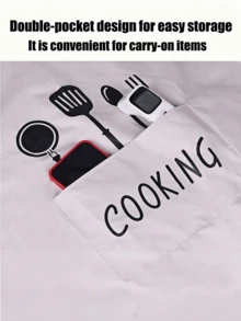 1Pcs/2Pcs Chef Apron, Kitchen Cooking Apron, Baking Apron, Catering Apron, BBQ Apron, Work Apron, Unisex, Stain Resistant And Durable, Professional Kitchen Apron, Suitable For Restaurant, Catering, Hotel Waiters, Home Baking Enthusiasts - Xem 12
