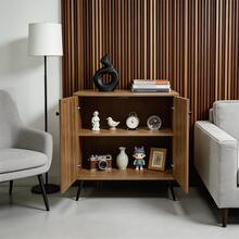 Mesa Auxiliar Buffet Aparador Para Sala O Pasillo | Armario de Almacenamiento Para Cocina - Granate - Ver 3