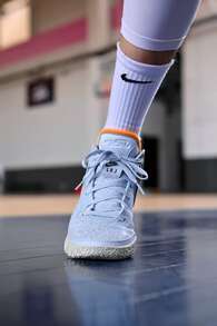 Nike LeBron NXXT Gen EP, Round Toe Lace-Up Low-Top Basketball Shoes, Men's, Blue And White - Blue and White - View 9