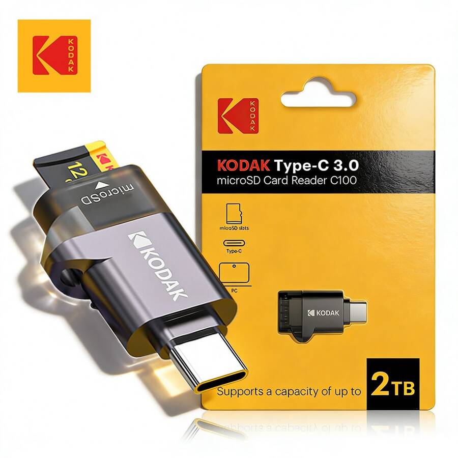 Kodak 柯达 Type-C Micro SD 卡读卡器,TF 存储卡高速传输适配器 - microsd card Adapter - 查看 1