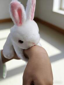 Cute Rabbit Plush Doll - Soft Stuffed Animal Doll With Pink Ears, Vivid Eyes And Fluffy Fur, Ideal As Birthday, Christmas, Easter, Halloween Gift For Girls And Women, Party Favors, Adorable And Fun Design - Multicolor - View 9