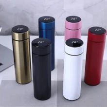 500ml Stainless Steel Smart Thermometer Bottle With Digital LED Display For Gym, Work, Office, Hot And Cold Water And Coffee - màu đen - Xem 6