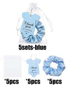 1/5/10sets-Hair Tie Party Gift Set, Friendship Gift Including Hair Ties And Organza Gift Bag. Suitable For Pop Stars, Birthdays, Weddings, Gender Revelation Ceremonies, Baby Showers, And Y2K Fan Birthday Gifts. - Multicolor - View 12