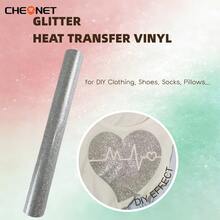 CHEONET Glitter Heat Transfer Vinyl Roll - Vibrant Multi-Color Heat Transfer Vinyl For DIY Fabric Name Tags, T-Shirts And Party Decorations, Easy To Cut, Perfect Iron-On Vinyl For DIY Fabric Projects And Garment Design - Multicolor - View 73