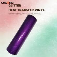 CHEONET Glitter Heat Transfer Vinyl Roll - Vibrant Multi-Color Heat Transfer Vinyl For DIY Fabric Name Tags, T-Shirts And Party Decorations, Easy To Cut, Perfect Iron-On Vinyl For DIY Fabric Projects And Garment Design - Multicolor - View 67