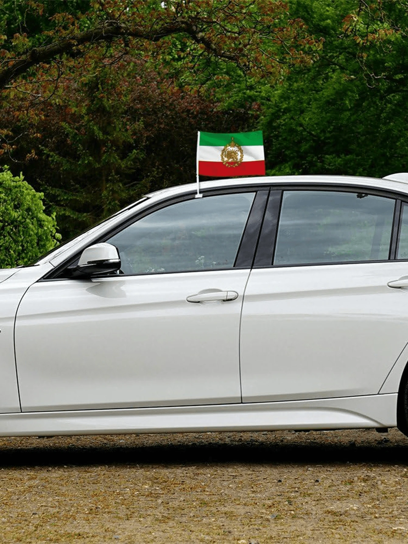 1pc Car Flag, Small Car Flag Banner Window Flag, Mini Front Lion Sun Flag, Persian Historical Flag Car Flag - Multicolor - View 1