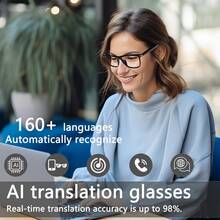 AI Smart Glasses, New Multifunctional Audio Glasses For Men And Women, Support Real-Time Translation For 160+ Languages And Video Translation, Equipped With Chat GPT System, Built-In Microphone And Speaker, HD Voice Calls And Hi-Fi Music - Black - View 2