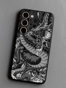 1个咆哮巨龙手机壳，黑色TPU软壳，防刮防震，兼容华为荣耀、三星Galaxy A04e/A05s/A13/A14/A15/A34/A35/A50/A52/A53/A54/S21/S22/S23/S24/S25/S25 Ultra/S25 FE/S26/S26 Plus/S26 Ultra/S26 Edge、6A/7A/8A、12T/13T/14T - 黑色 - 查看 5