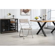 Two-Piece Folding Chair - Folding Dining Chair With Cushion, Portable And Easy To Assemble, Foldable, Extra Seating For Guests, Kitchen, Office, Wedding Party And Other Occasions, Khaki - Khaki - View 6