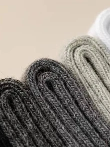 5双随机M字母图案袜子，简约时尚，透气不闷汗 - 彩色 - 查看 2