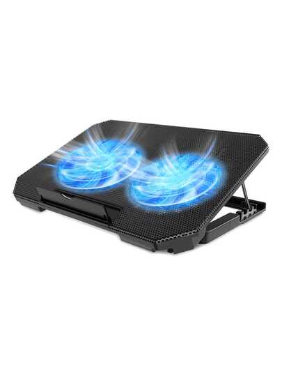 Almohadilla de enfriamiento para computadora portátil con 2 ventiladores, giro de alta velocidad, ventilador silencioso, se adapta a computadoras portátiles de todos los tamaños, almohadilla de enfriamiento para computadora portátil, almohadilla de enfriamiento para computadora portátil