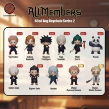Crunchyroll Jujutsu Kaisen 官方盲袋钥匙扣（1 件）- 3D 泡沫人物盲盒神秘盒拉链拉头钥匙扣背包配件系列情人节礼物 - Yuji Itadori、Nobara Kugisaki、Megumi Fushiguro、Inuyasha、Satoru Gojo、Suguru Geto、Maki Zenin、Panda - 彩色 - 查看 2